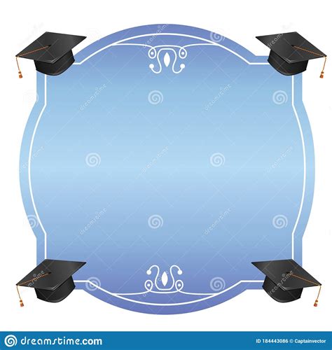 Graduation Frame Vector Illustration Decorative Background Design