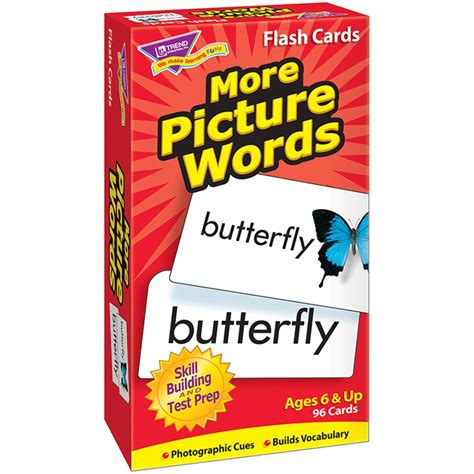 Flash cards are inexpensive and quite effective at helping a child develop a sight word vocabulary. Flash Cards More Picture 96/Box Words - T-53005 | Trend Enterprises Inc.