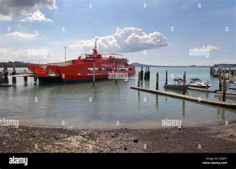 Waiheke Island Ferry At Half Moon Bay Auckland New Zealand Stock Photo