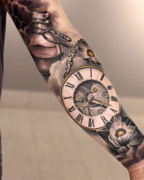 Old Clock Tattoo Clock Tattoo Sleeve Clock Tattoo Des