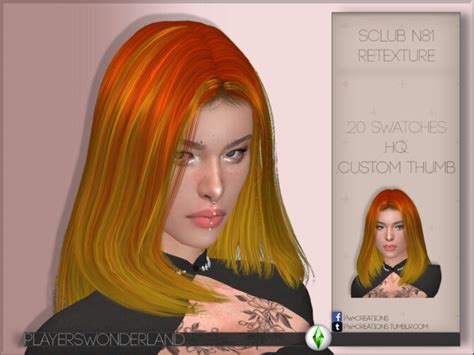 Sclub N81 Hair Retexture By Playerswonderland At Tsr Lana Cc Finds