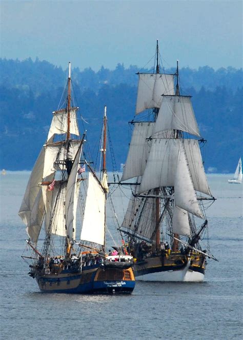 Hawaiian Chieftain And Lady Washington Old Sailing Ships Sailing