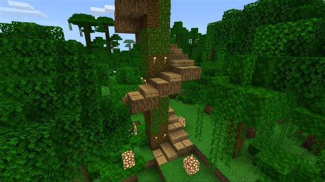 🌴jungle Treehouse Build🌴 Minecraft Amino