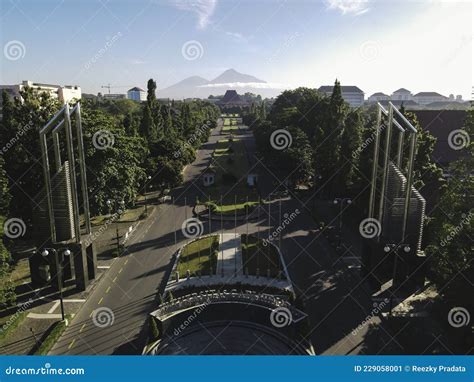 Aerial View Of Universitas Gadjah Mada In Yogyakarta Indonesia Yogyakarta Indonesia