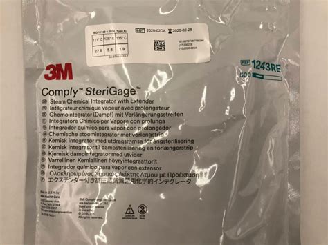 3m 1243re Comply Sterigage Steam Chemical Integrator W Extender X Gb Tech Usa