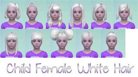 My Sims 4 Blog White Hair For Kids By Starssugarypixels