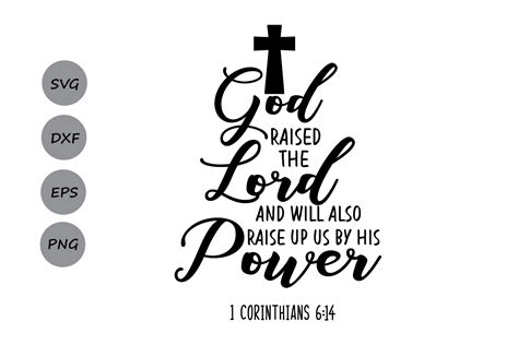 God Raised The Lord Bible Verse Svg Easter Svg Christian Svg Bible