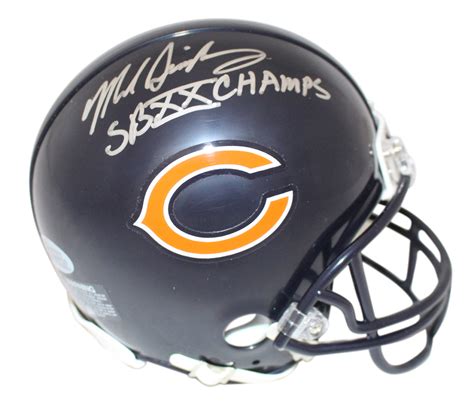 Mike Singletary Autographed Chicago Bears Mini Helmet Sb Xx Champs Bas