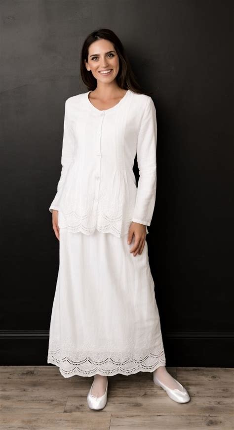 White Elegance Temple Dress Dresses Lds Temple Dress