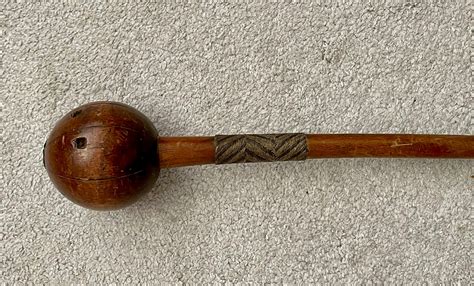 19th Century Zulu Knobkerrie With Intriguing Features 26 Ins Ian