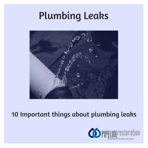 10 Important Things About Plumbingleaks Plumbing Restoration Tips