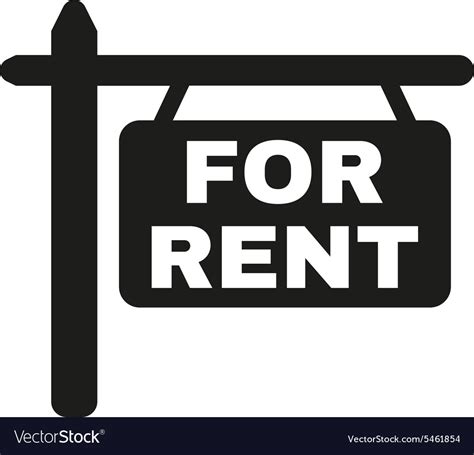 The For Rent Icon Rent Symbol Flat Royalty Free Vector Image