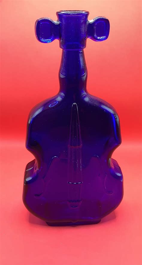 Cobalt Blue Violin Decanter Vase Etsy