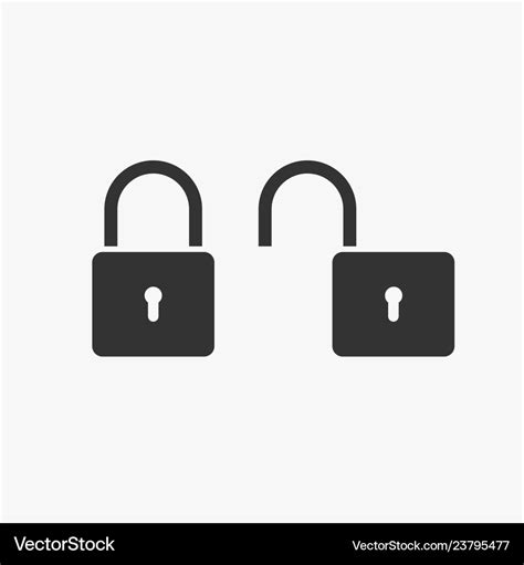 Lock Unlock Icon Royalty Free Vector Image Vectorstock