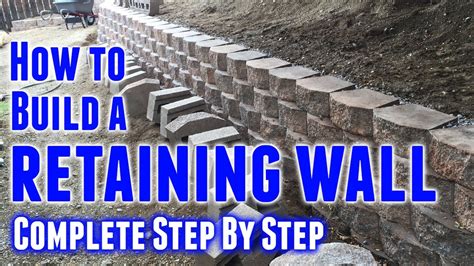 How To Build A Retaining Wall Step By Step Doovi