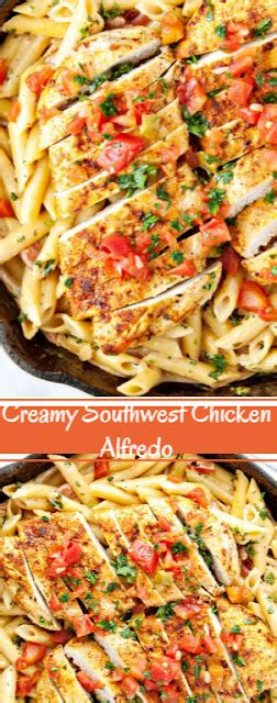 Using a gf pasta will make this both gf and df. Creamy Southwest Chicken Alfredo | Smells Tasty # ...