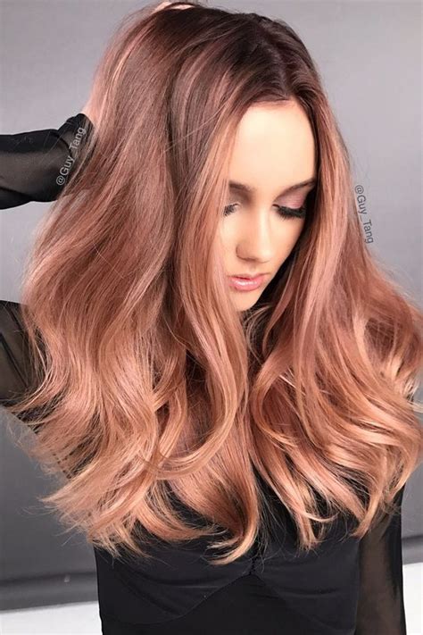 100 x 270cm (40 x 106 ), also shining. 35 Sparkling & Brilliant Rose Gold Hair Color Ideas