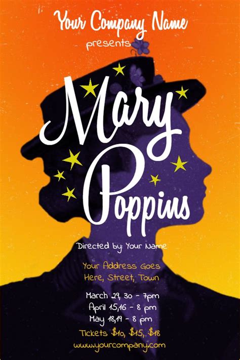 Mary Poppins Play Poster Template Click To Customize Theatre Poster