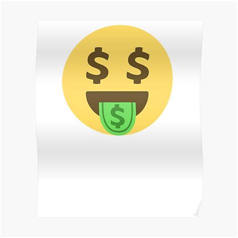 Emoji Face Money Face Design Poster For Sale By Thatmerchstore