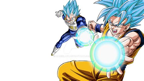 Goku And Vegeta Super Saiyan Blue By Hazeelart On Deviantart