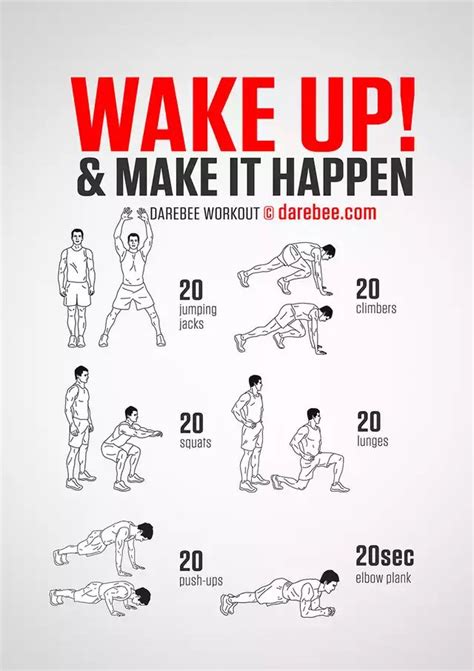 Darebee Workouts Darebee Wake Up Workout Hiit Workout At Home