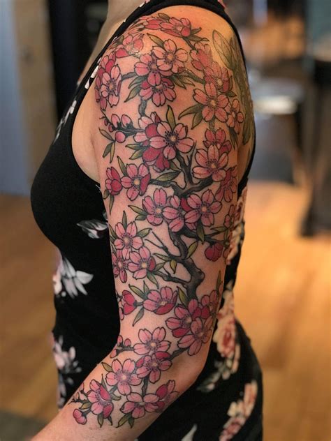 Https://tommynaija.com/tattoo/cherry Blossom Sleeve Tattoo Designs