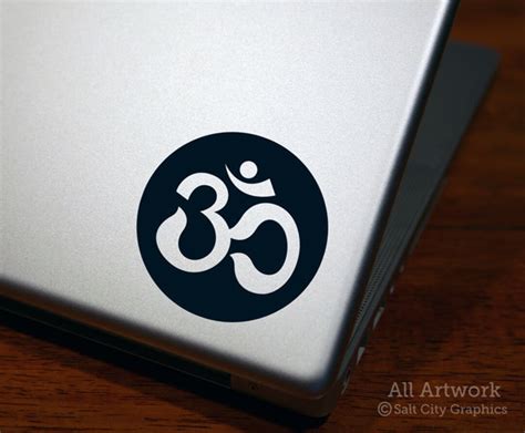 Om Symbol Decal Aum Sticker Meditation Symbol Hindu Zen Etsy