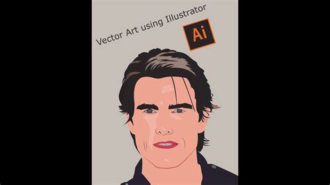 Tom Cruise Vector Art Using Adobe Illustrator Speed Art Youtube