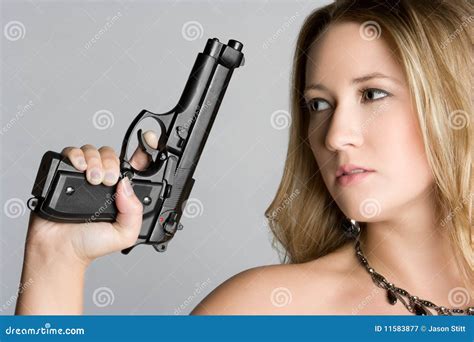 Woman Holding Gun Royalty Free Stock Photography Image 11583877