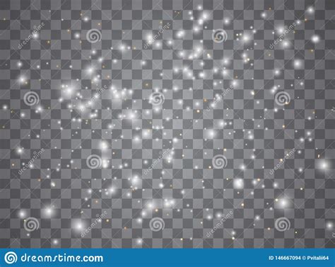 White Sparks Glitter Special Light Effect Vector Sparkles On