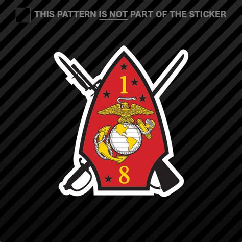 1st Battalion 8th Marine Regiment Usmc V2 Sticker Vinyl Marines Corp Ebay