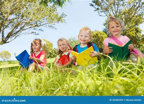 Happy Preschoolers Stock Image Image Of Lying Children 56586339