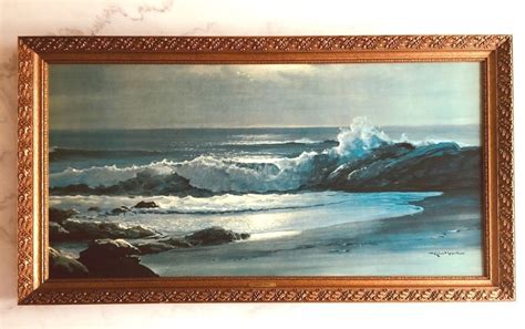 Oil On Canvas Depicting Seashore Scene By Robert Wood