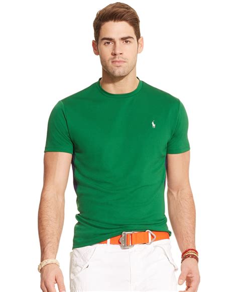 Free shipping on all orders over $150. Polo Ralph Lauren Performance Jersey Crewneck T-shirt in ...