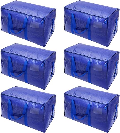 6 Pack Extra Large Moving Bags Heavy Duty Reusable Moving