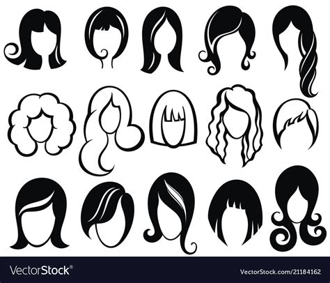 Hairstyle Silhouette Royalty Free Vector Image