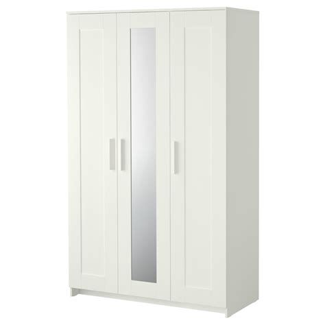 Wardrobe with 3 doors117x190 cm. BRIMNES Armoire 3 portes, blanc, 117x190 cm - IKEA