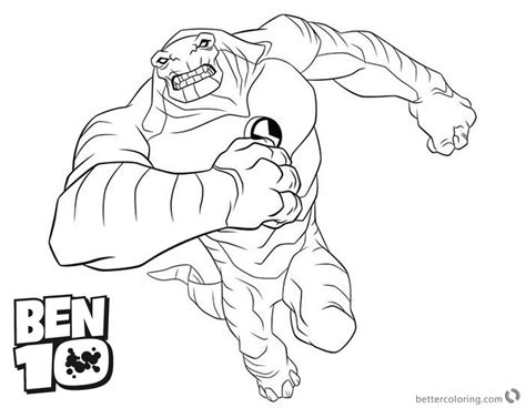 On the way, he accidentally found the omnitrix magic device, which looks like a watch. Ben 10 Coloring Pages Strong Alien Drawing Art - Free ...