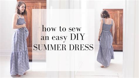 Easy Diy Summer Dress Shirred Dress Tutorial How To Shirr With Elastic Thread Youtube