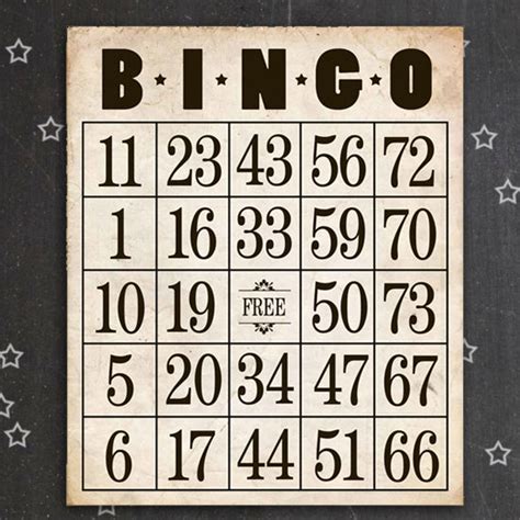 Vintage Bingo Cards Aspenjay