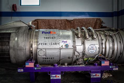 A Jt8d Engine From A Boeing 727 Given To A Local College To Help Teach