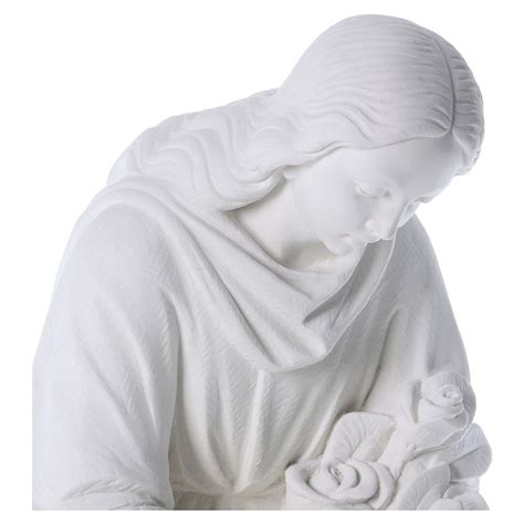 Kneeling Angel Statue In Composite Marble 60 Cm Online Sales On