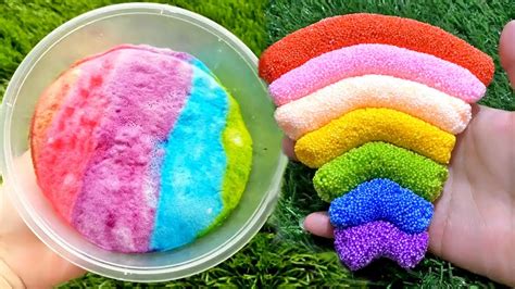 Rainbow Slime Satisfying And Relaxing Slime Videos Youtube