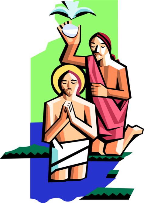 Jesus Clipart Baptism Jesus Being Baptized Cartoon 1355x1593 Png