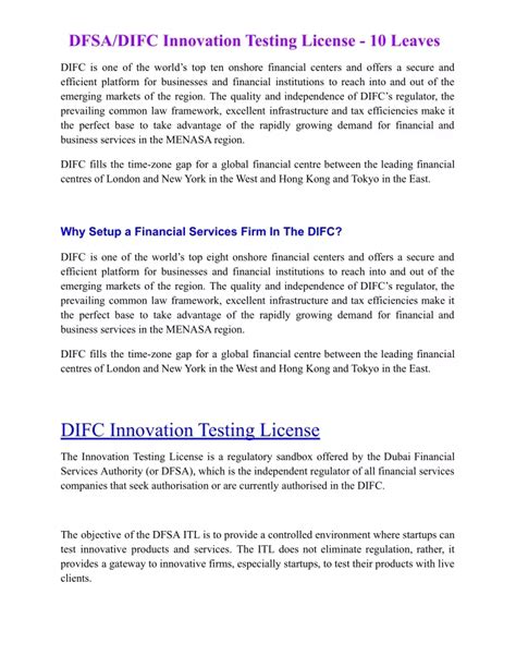 Ppt Dfsa Innovation Testing License 10 Leaves Powerpoint