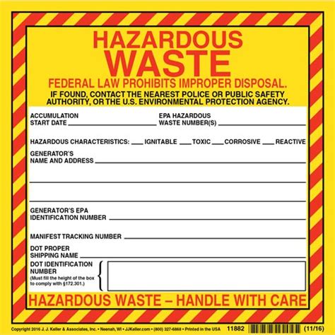 Printable Hazardous Waste Label Template Printable Templates