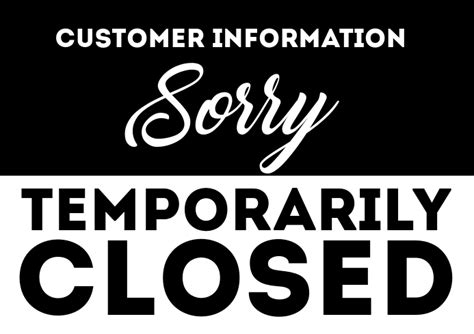Temporarily Closed Shop Store Office Info Template Postermywall