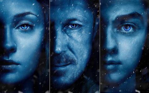 Arya Stark Sansa Stark Petyr Baelish Posters Game Of Thrones Season 7
