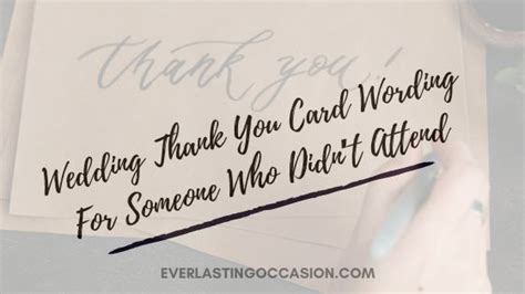 Wedding Thank You Card Wording For Someone Who Didnt Attend