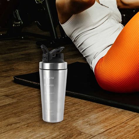Stainless Steel Protein Vibrating Bottle Gym Shaker Sports Milkshake Blender L3 Ebay